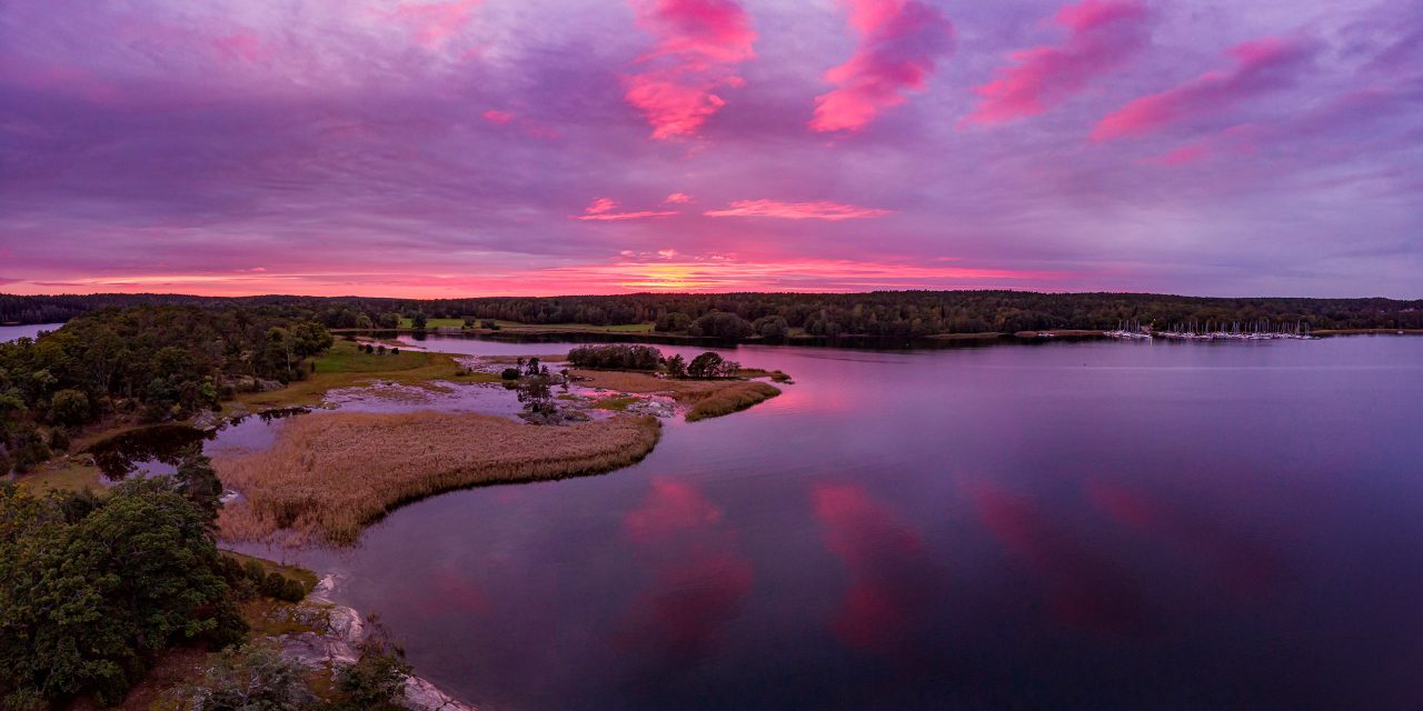 Baltic sea sunset. Sweden.