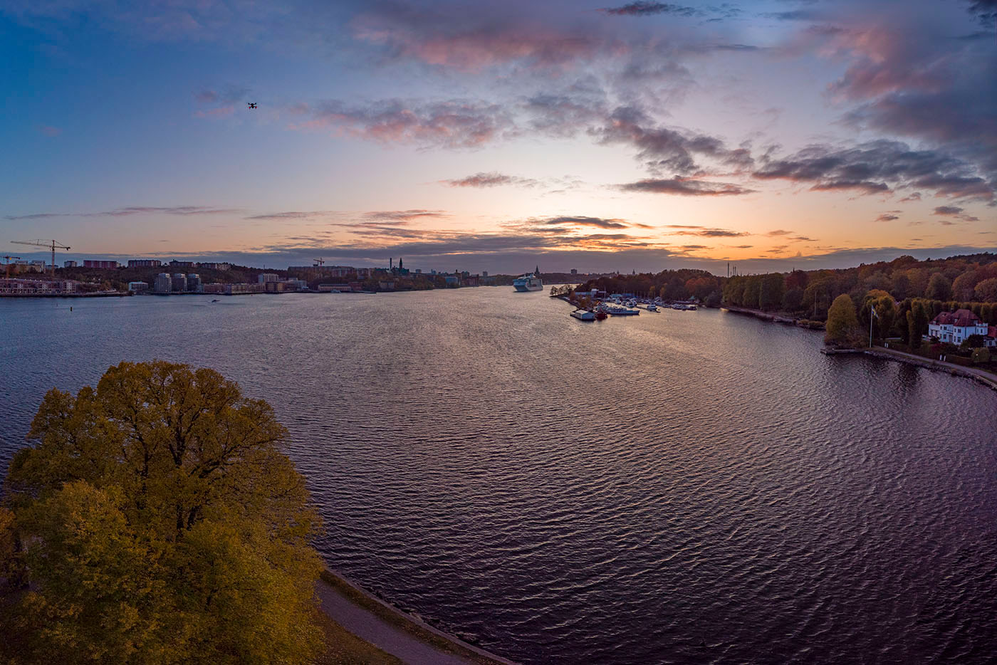 Djurgorden coast from above.