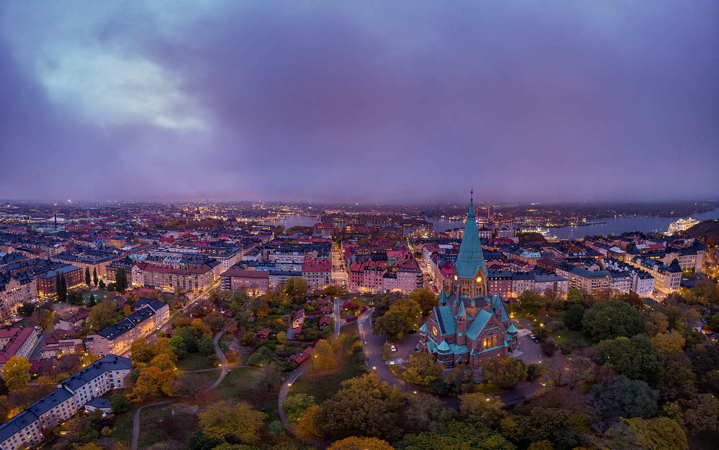 Sofia Church at rainy night...